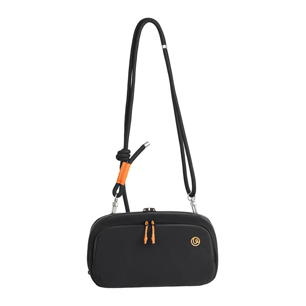 Ulanzi YY08 TechLite 2L Crossbody Shoulder Sling Bag with Two-Way Zipper, Detachable Strap, Spacious Compartments and Multi-Stretch Pockets for DJI Osmo Pocket 3, Digital Cameras, Smartphones, Batteries, Mini Tripod & Accessories | Black