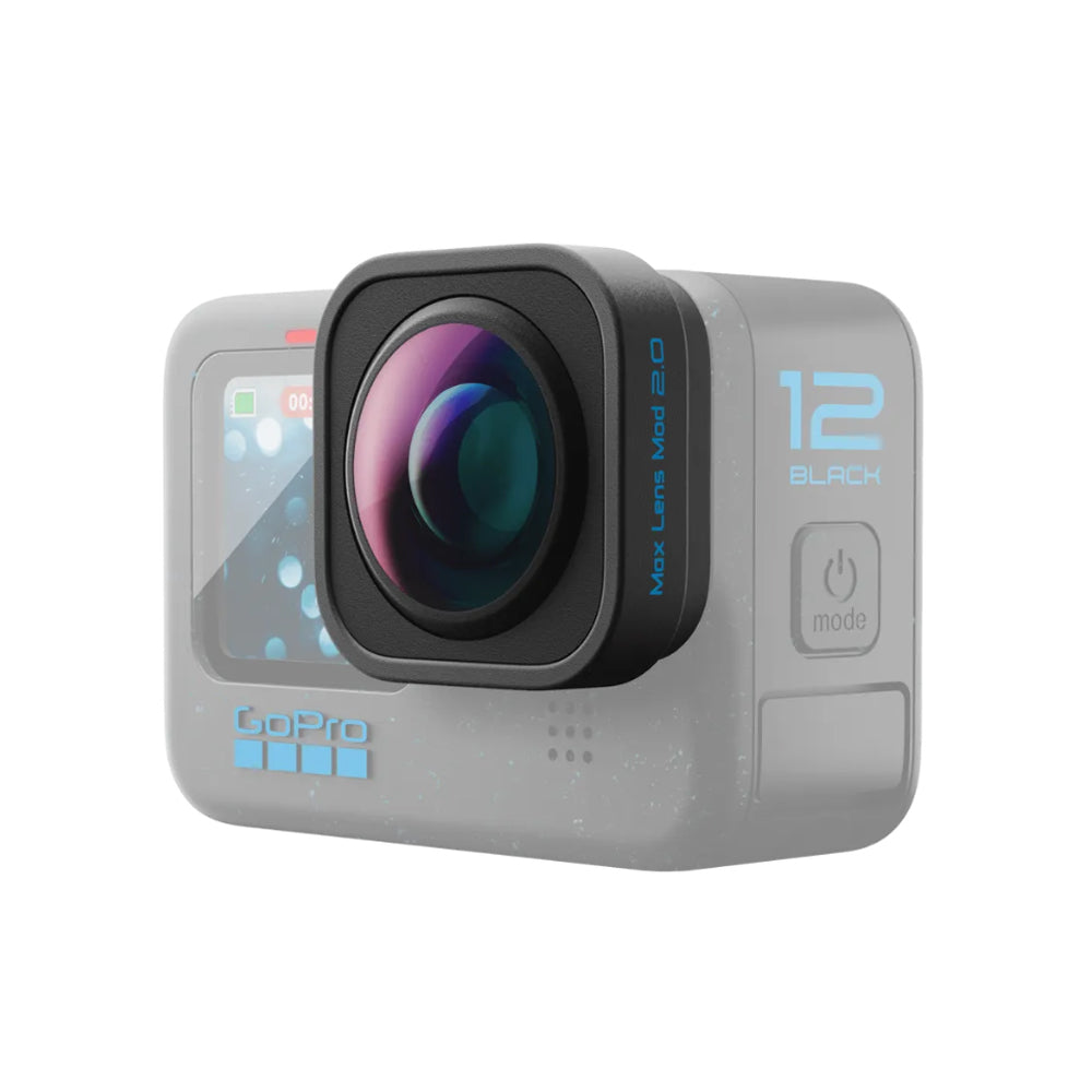 GoPro Max Lens Mod 2.0 Ultra Wide Angle 177 Degree POV Lens with 4K60 Resolution, Max 16ft / 5m Waterproof and HyperSmooth Stabilization for HERO 12 BLACK | ADWAL-002