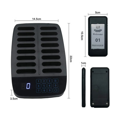 DAYTECH 10-Piece Set Coaster Buzzer Restaurant Guest Pager Calling System 300m Long Range Queue Line Beeper for Fast Food, Cafe, Clinic, Coffee Shop | RP01