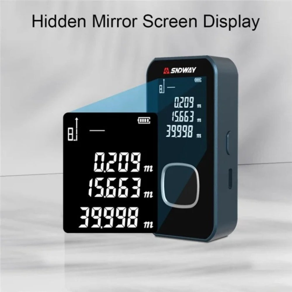 SNDWAY Mini Digital Rechargeable Laser Distance Meter with 40 Meters Measurement Range, LCD Screen Display, Multiple Measurement Unit & Functions for Industrial and Home Improvements - Measuring Tools & Rangefinders | SW-24A