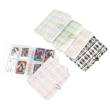 Pikxi 160 Pockets 20 Pages Tweed Cloth Soft Fabric Photo Album for FUJIFILM Instax Mini Instant Film Camera | Black Green White | JG Superstore