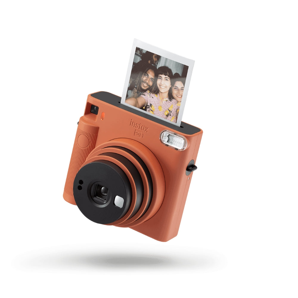 FUJIFILM Instax SQUARE SQ1 Instant Camera with Selfie Mode, Automatic Exposure, and Self Portrait Mirror for Instax Film Photography - Available in Chalk White, Glacier Blue, Terracotta Orange Color