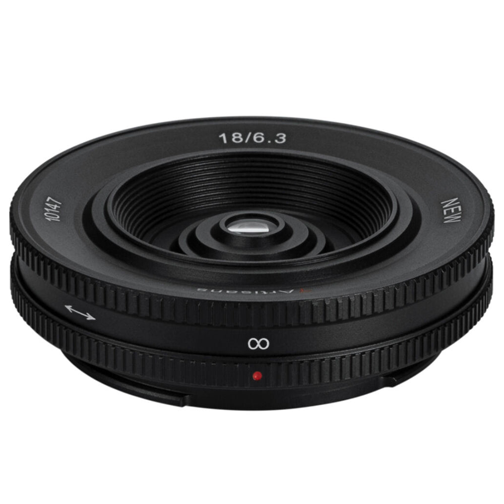 7Artisans 18mm F/6.3 Mark II APS-C Format Sony E Mount Wide Angle Prime Pancake UFO Slim Lens MF Manual Focus for Mirrorless Cameras