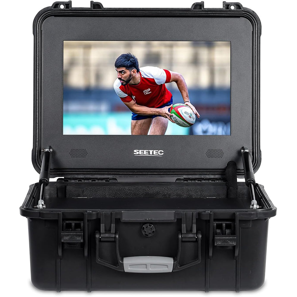 FEELWORLD SEETEC WPC 21.5" / 15.6" IPS 1000nits 4K HDMI SDI Carry-On Director Broadcast Monitor with Portable Waterproof Protective Case & Dual V-Mount Battery Plates