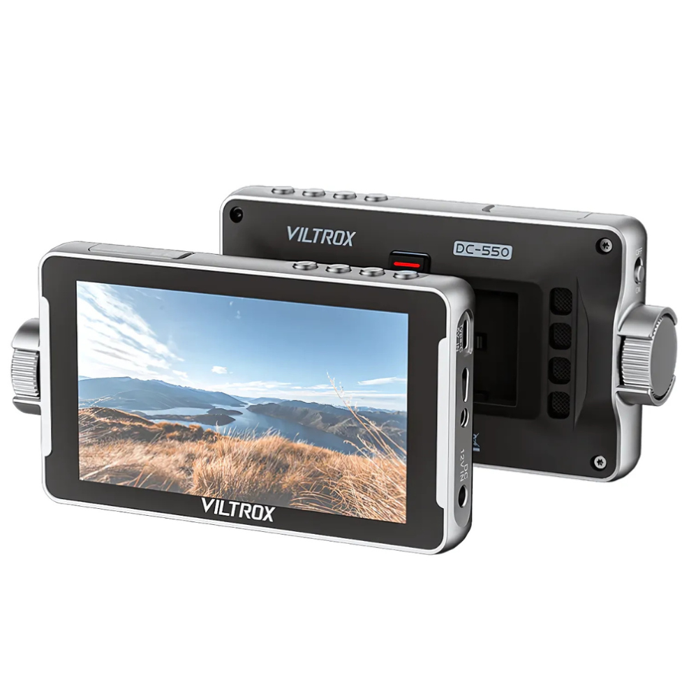 Viltrox DC-550 Lite 5.5" Full HD Touchscreen LCD Display Camera Monitor with 1200 Nits Brightness, 178° Ultra-wide Viewing Angle, Custom 3D LUTS, USB Type C Power Interface, HDMI 1.4 Output & Input Ports for Sony, Canon, Nikon