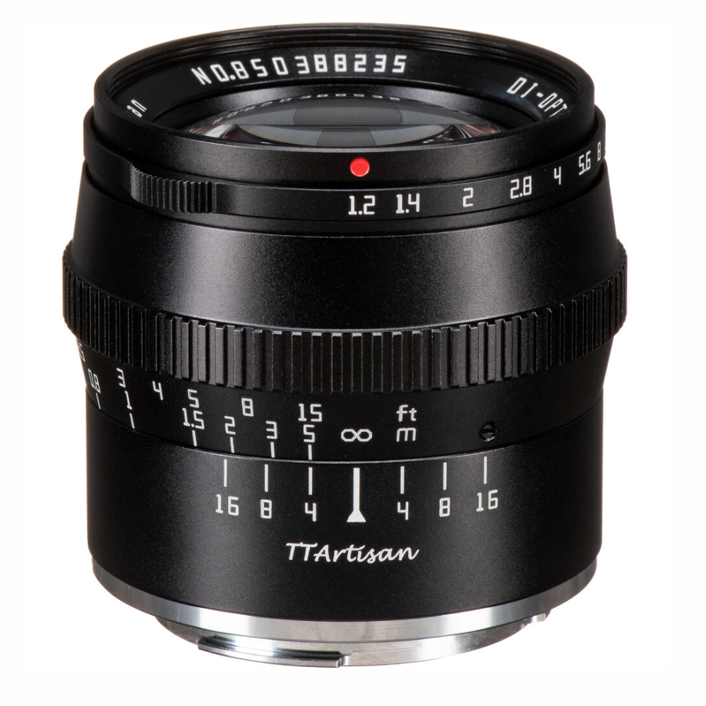 TTArtisan 50mm F/1.2 APS-C Format Canon EF-M Mount Portrait Prime Lens Large Aperture Sonr Optical Design Full Metal Body, MF Manual Focus, 19.2" Focus Distance, Clicked Aperture Ring for Smooth Bokeh & Low Light Photography | Black