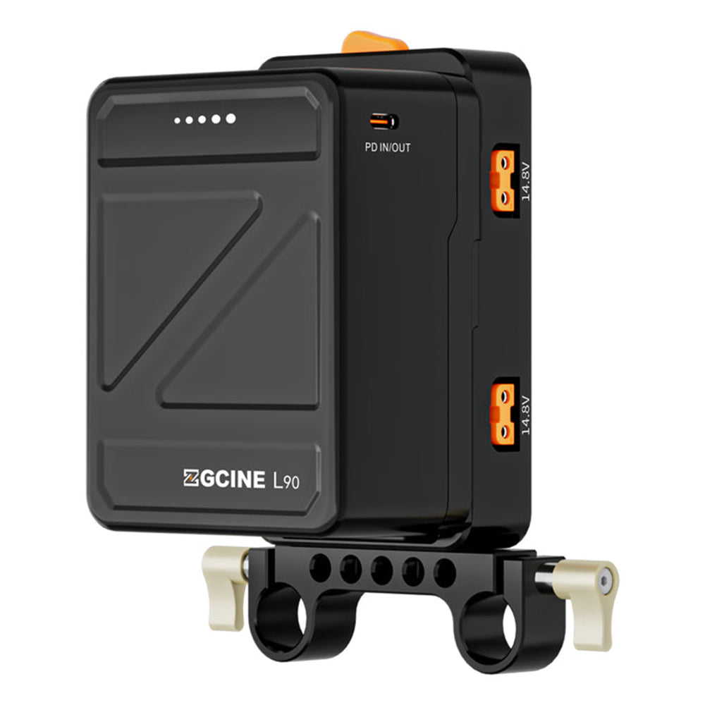 ZGCINE Creators Set with VP3 QR Quick Release V-Mount Plate and L90 V-Mount Battery with 3 D-Tap, 2 USB-C PD In/Out, BP Output, 15mm Rod Clamp, LED Battery Indicator and Portable Power Hub for Cameras, Monitors, LED Lights & Filmmakers