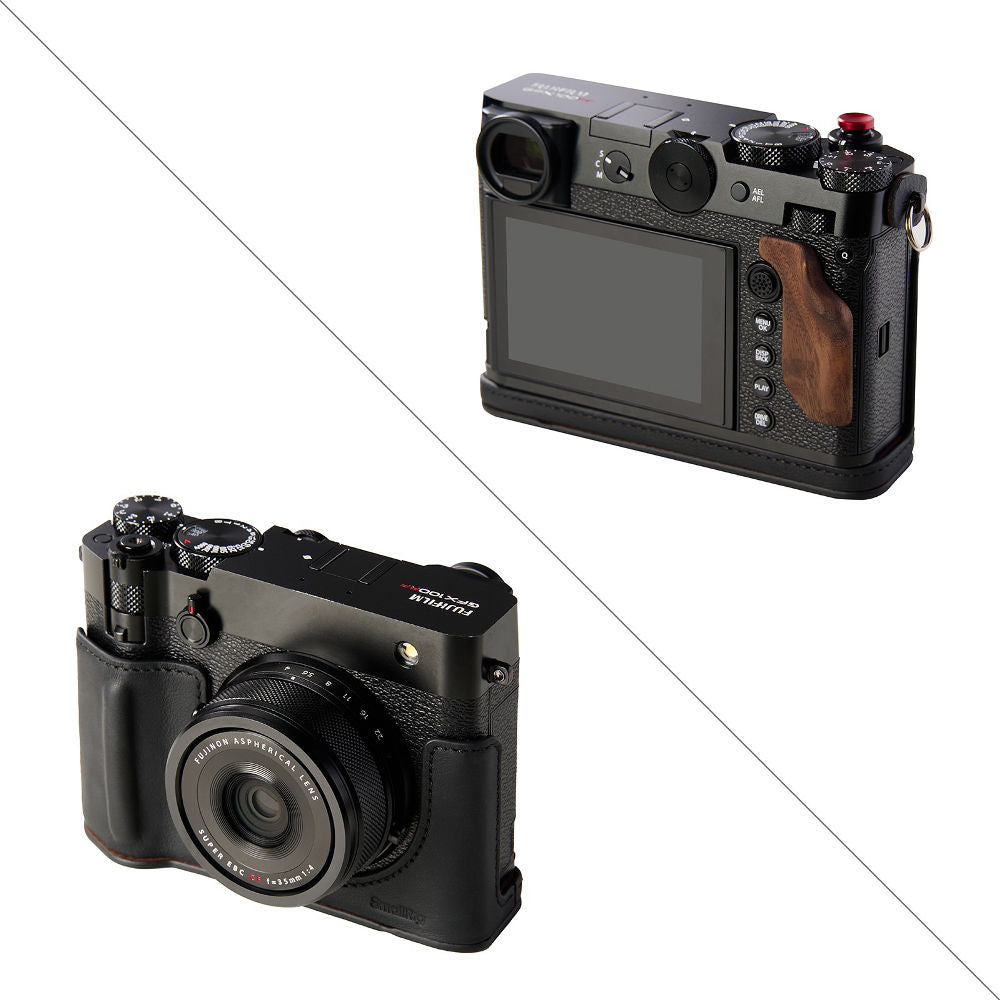 SmallRig Leather Camera Case Kit for GFX100RF FUJIFILM with Dual Grip Support, Shoulder Strap & Shutter Button Cap | 5267 | 5268