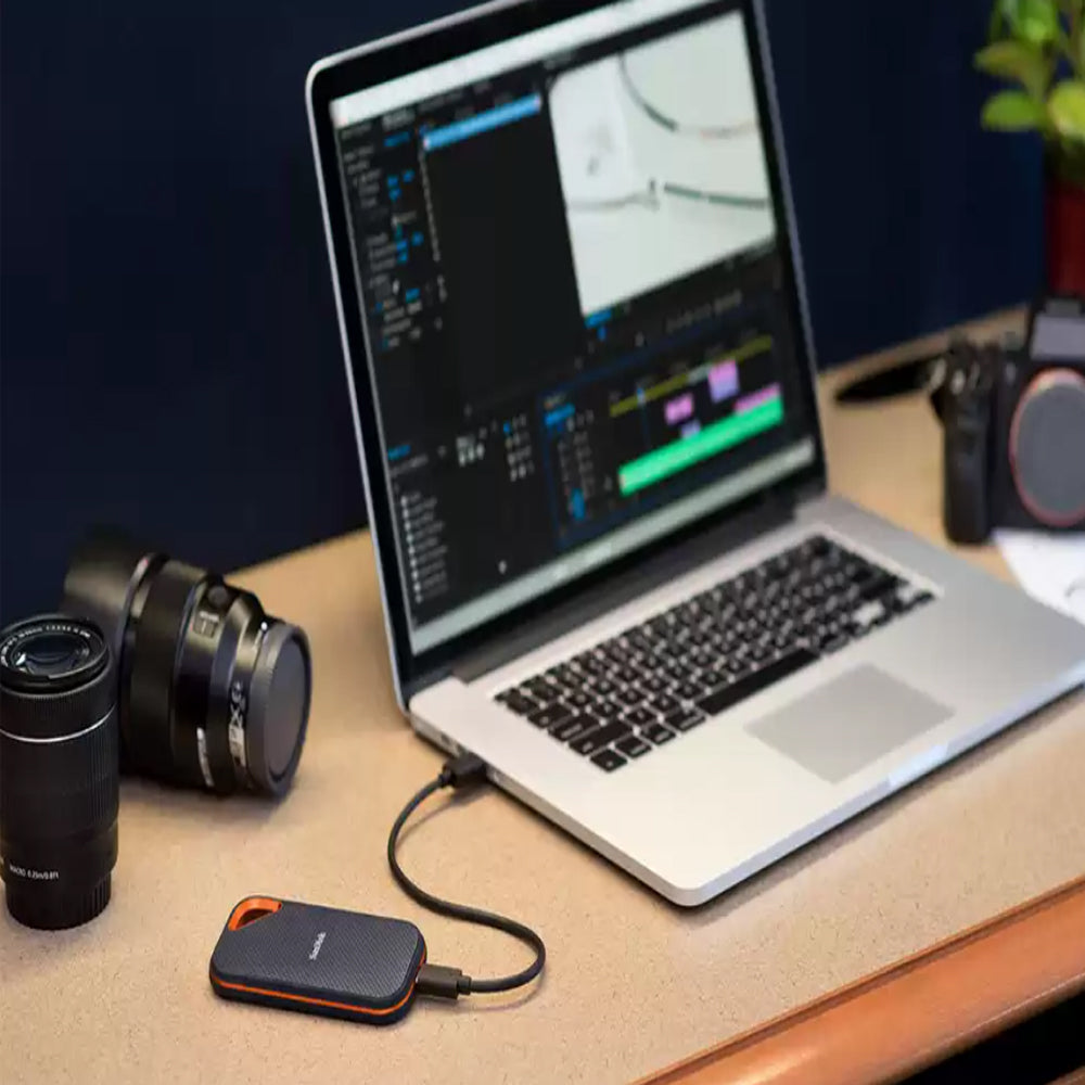 SanDisk Extreme PRO Portable 1TB 2TB 4TB SSD USB 3.2 Gen 2 with 2000MB/s Read and Write Speed, IP65 with 3-Meter Drop / Password Protection and Memory Zone App Support | Black