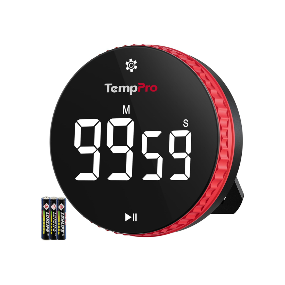 THERMOPRO TM04 Digital Kitchen Timer – 99‑Hour Countdown & Count‑Up Timer w/ LED Display