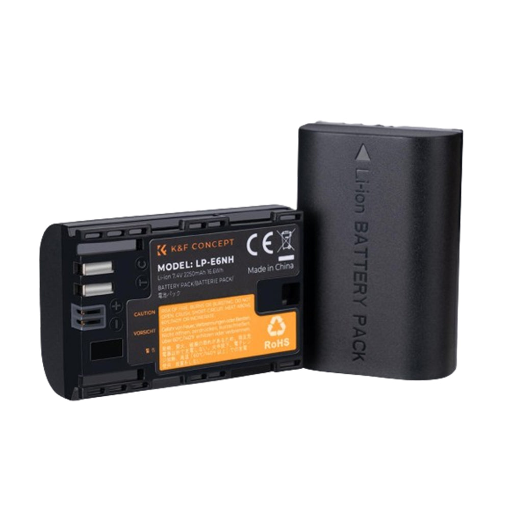 K&F Concept LP-E6 / LP-E6N / LP-E6NH 2250 - 2600mAh Camera Battery