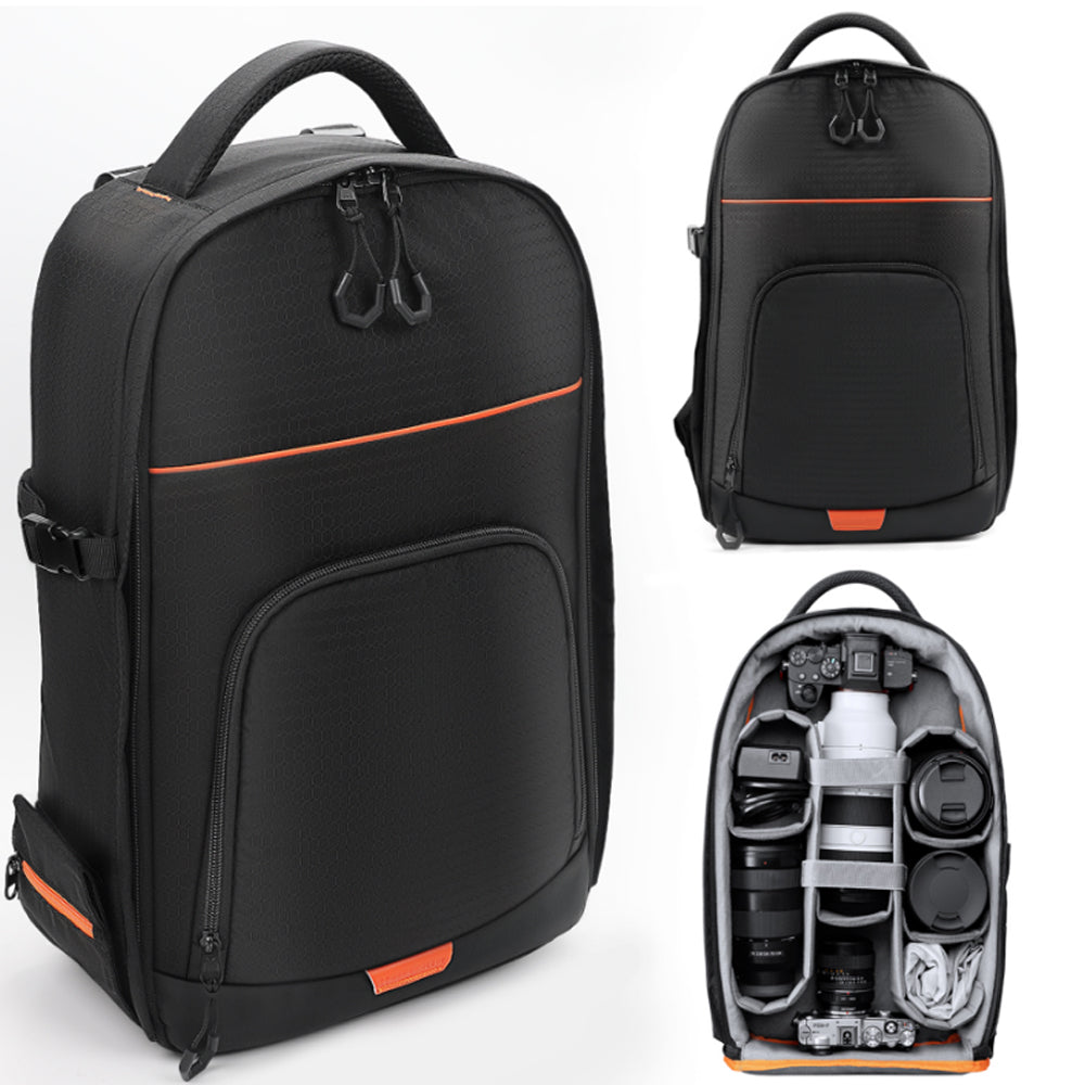 K&F Concept 15L / 18L Nature Wander 05 Waterproof Camera and Drone Backpack Knapsack fits 15.6" Laptop with Padded Dividers, Rain Cover for DSLR / Mirrorless and Other Photography Accessories