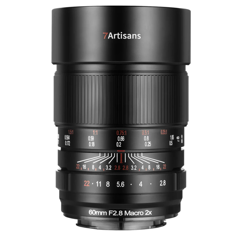 7Artisans 60mm F/2.8 Full Frame Format Canon RF Mount 2X Ultra Macro Prime Lens MF Manual Focus for Mirrorless Cameras
