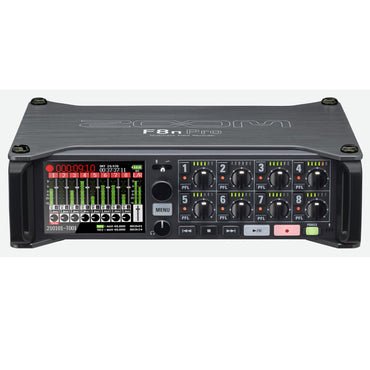 Zoom F8N Pro Multi-Track Field Audio Recorder & Mixer with 32-bit Float Recording & Streaming, 8 Channel Inputs with Locking Neutrik XLR/TRS Connectors, USB Port, 1/4" Headphone Jack, SD Card Slot, 2.4" Full Color Display