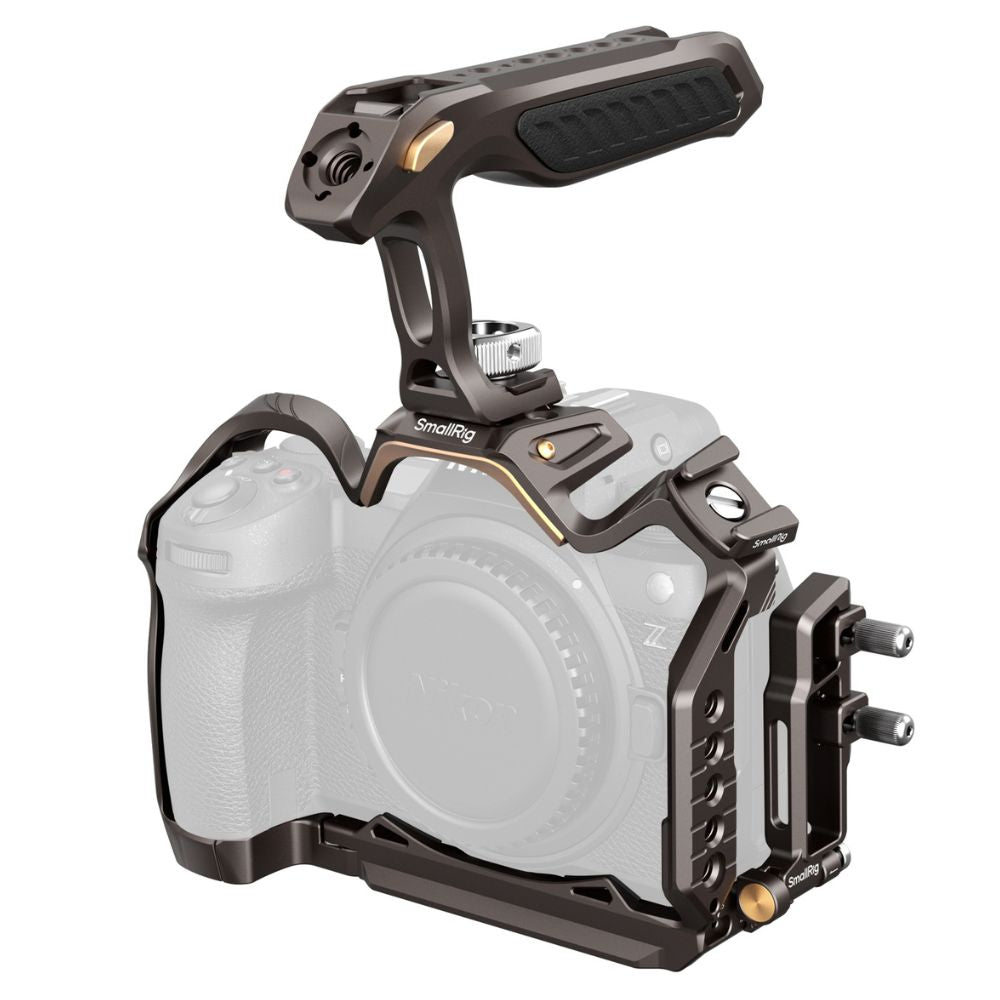 SmallRig Night Eagle Full Camera Cage Kit for Nikon Z6 III with Top Handle, Arca-Type Quick Release Base Plate, TO Rail, Cold Shoe Mount, 1/4"-20, 3/8"-16, M3 & M2.5 Threaded Holes for Attachments and Accessories | 4521 4522