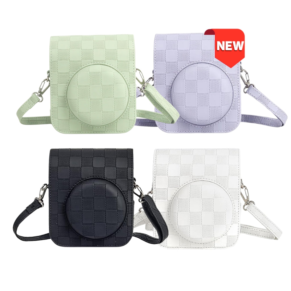 Pikxi Checkerboard Style Instant Camera Bag for FUJIFILM Instax Mini 1