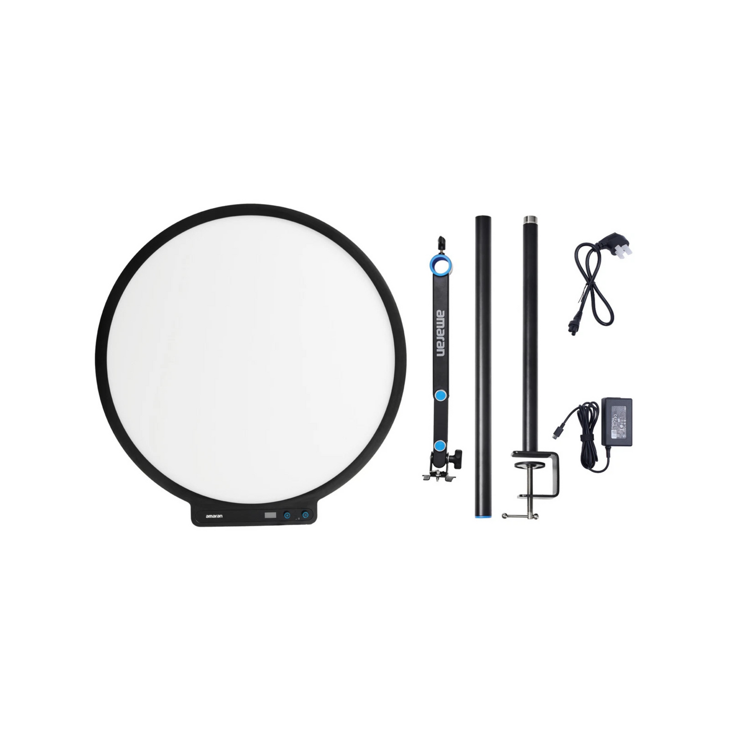 Aputure Amaran Verge Max Kit Flicker-Free 60W LED Panel Light 22" Circular Edge, 2700K-6500K Bi-Color CCT, USB C PD, High CRI 96 TLCI 98, Sidus Link / Bluetooth App Control and Portable Design for Photography, Video and Content Creation