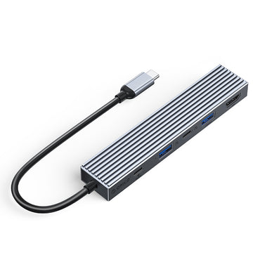 ORICO USB 3.2 Gen 2 Type C Hub Adapter with 100W PD Fast Charging & HDMI 4K/60Hz Video Output for PCs, MacBook, Computer Desktops & Laptops (Windows, macOS, Linux) | USB Hub Extension Docking Station | ORICO-EHF