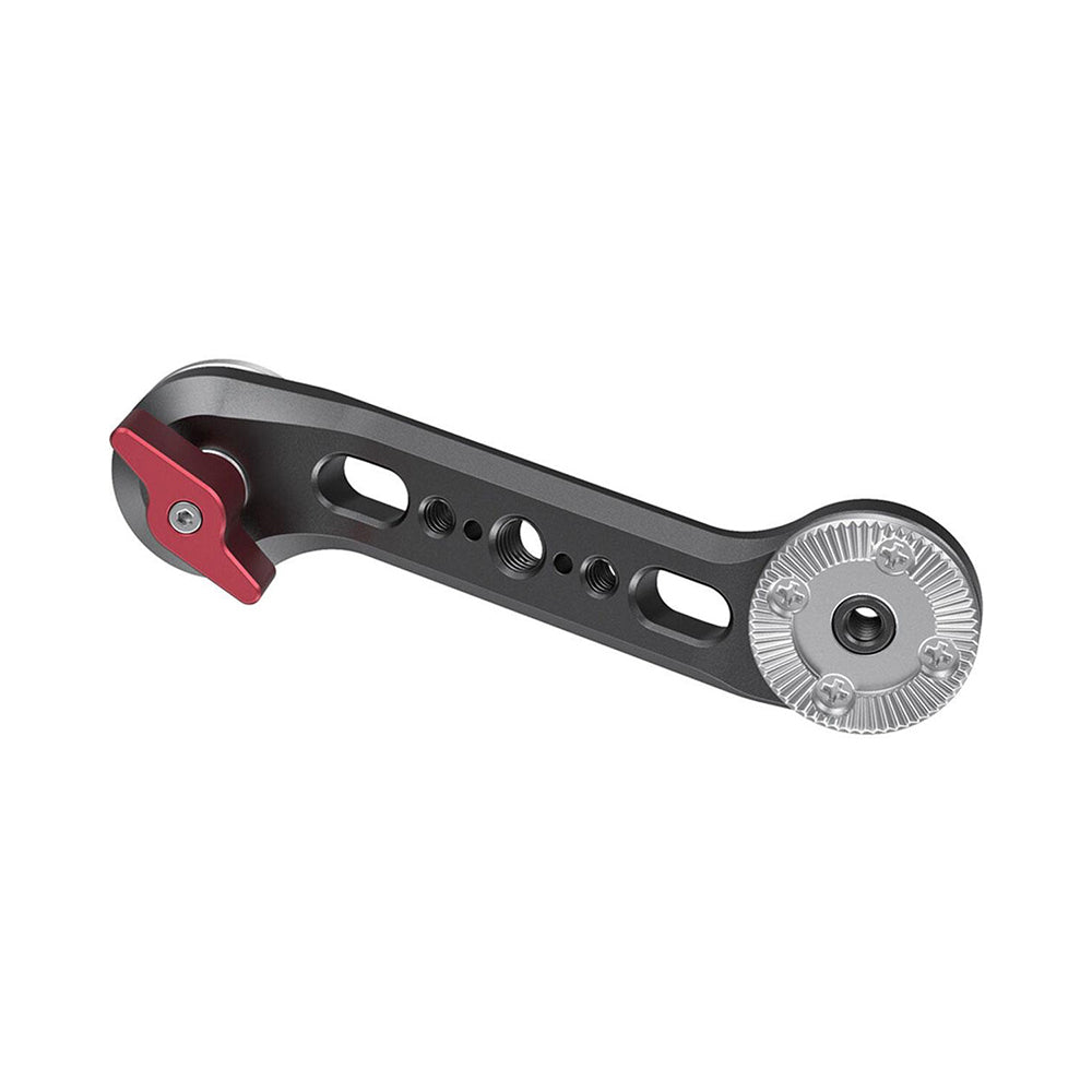 SmallRig Extension Arm with ARRI Rosette with 3.88" Extension and 1/4"-20 Threads and 3/8"-16 Threads with Anti-Twist Divots Compatible Mounting For Camera Shoulder Black 1684C