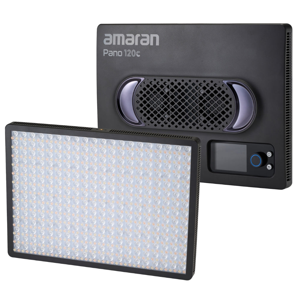 Aputure Amaran Pano 120C P60C RGB COB 120W Mobile Light Panel 2300K-10000K CCT, Sidus Link & Bluetooth Control, 12 Light Effect Presets for Content Creators Vloggers Photography Lighting and Studio Equipment | Black, White