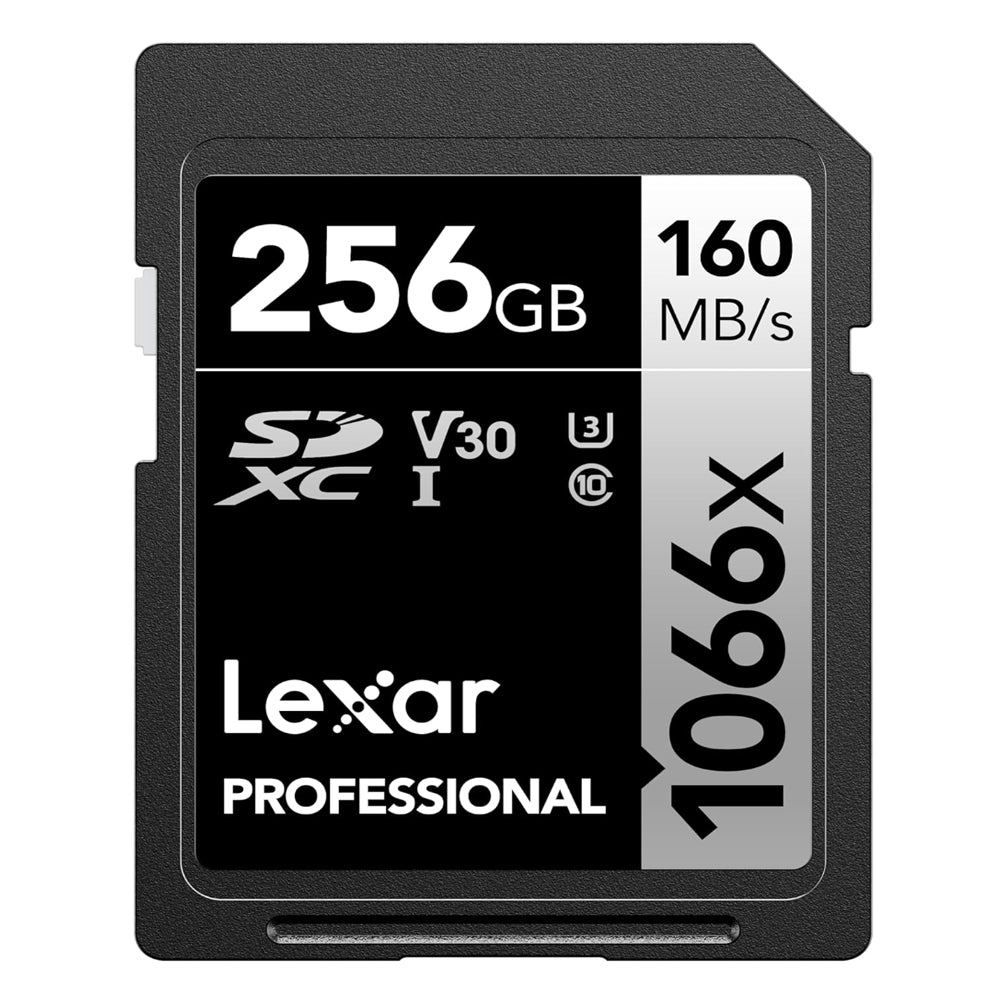 Lexar Professiol 64GB 128GB 256GB Silver Series 1066x SDXC UHS-I V30 U3 Class 10 Memory Card with 4K UHD Video Recording, Max 160MB/s Read Speed for Videography and Photography