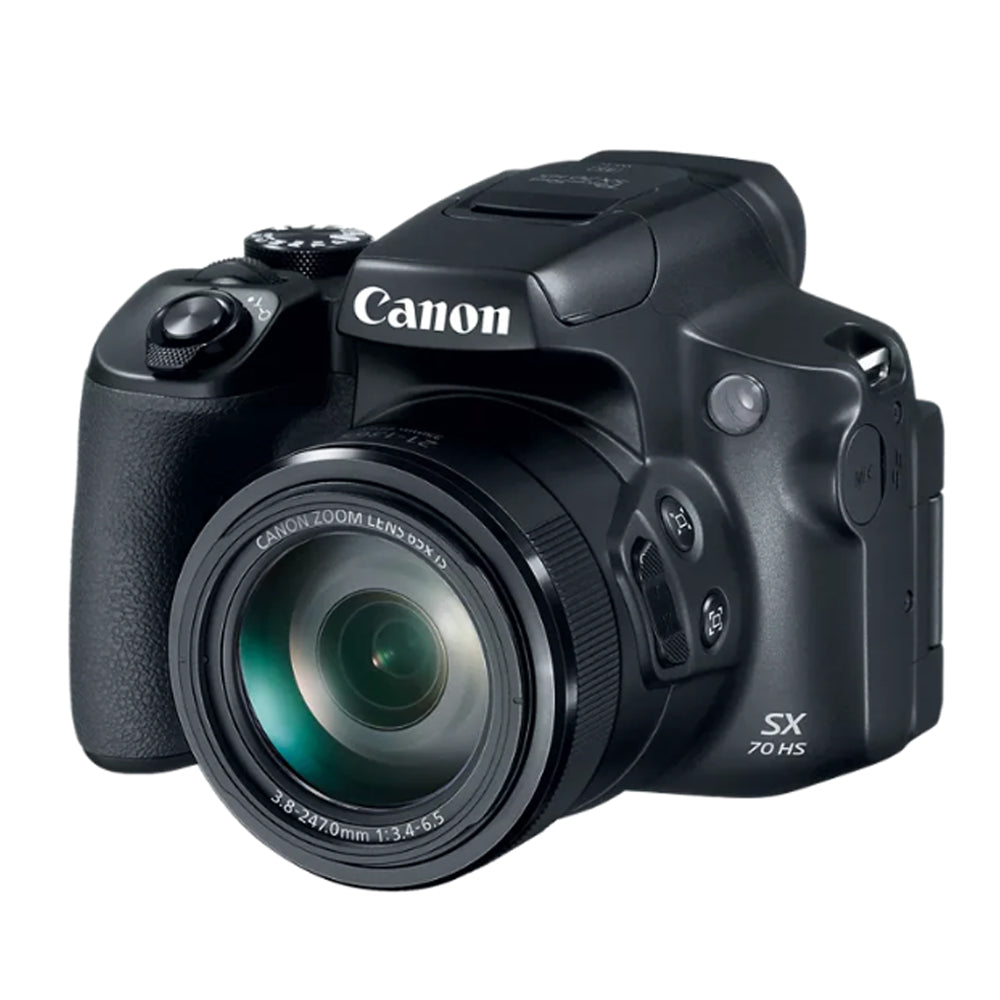 Canon PowerShot SX70 HS Digital Camera with 65x Zoom f/3.4-6.5 Integrated Lens, 20.3MP CMOS Sensor, 4K UHD Video, Optical Image Stabilization, Articulating LCD Display, and Built-In Wi-Fi and Bluetooth