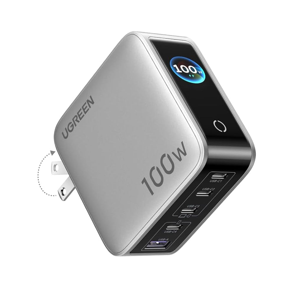 UGREEN Nexode Pro 5 in 1 PD 100W GaN Fast Charger USB-A / USB-C 5-Port with Smart Digital Display
