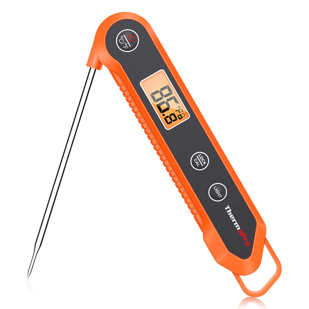 ThermoPro TP03H Digital Instant Read Meat LCD Thermometer with 3-4 Seconds Response Time, 180° Rotating Probe, Built-in Magnet Mount, Calibration & Backlight for BBQ Smoker Grilled Steak, Pan / Deep Frying Kitchen Accessory