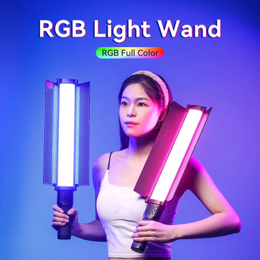 Ulanzi VL360 38W RGB CCT 2500K - 10000K CRI 94+ LED Portable Handheld Light Wand Stick with Detachable Barn Doors, 3400mAh Built-In Rechargeable Battery, and 20 Customizable FX Effects for Professiol Camera Photography and Videography