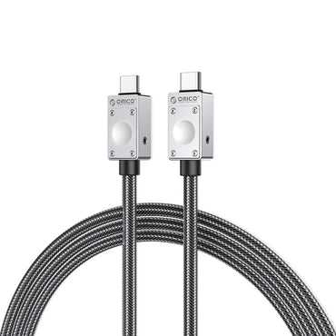 ORICO 0.5 Meter 240A2-20 Series USB Type-C Male to Male PD 240W 20Gbps Fast Charging Nylon Braided Video and Data Cable with 4K 60Hz Video Output and E-Marker Chip for Smartphone PC Laptop