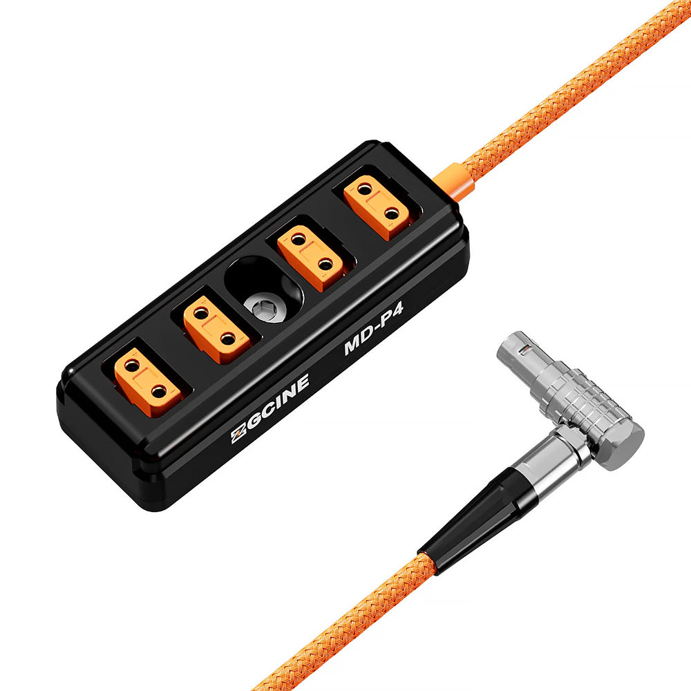 ZGCINE D-Tap / LEMO 2-Pin to 4-Port D-Tap Splitter Adapter 14.8V IN/OUT for Select RED & Sony Cinema Camera to Monitors, Wireless Video Transmitter & Other Accessories for Video Recording & Production Equipments | MD-P4 | LM-P4