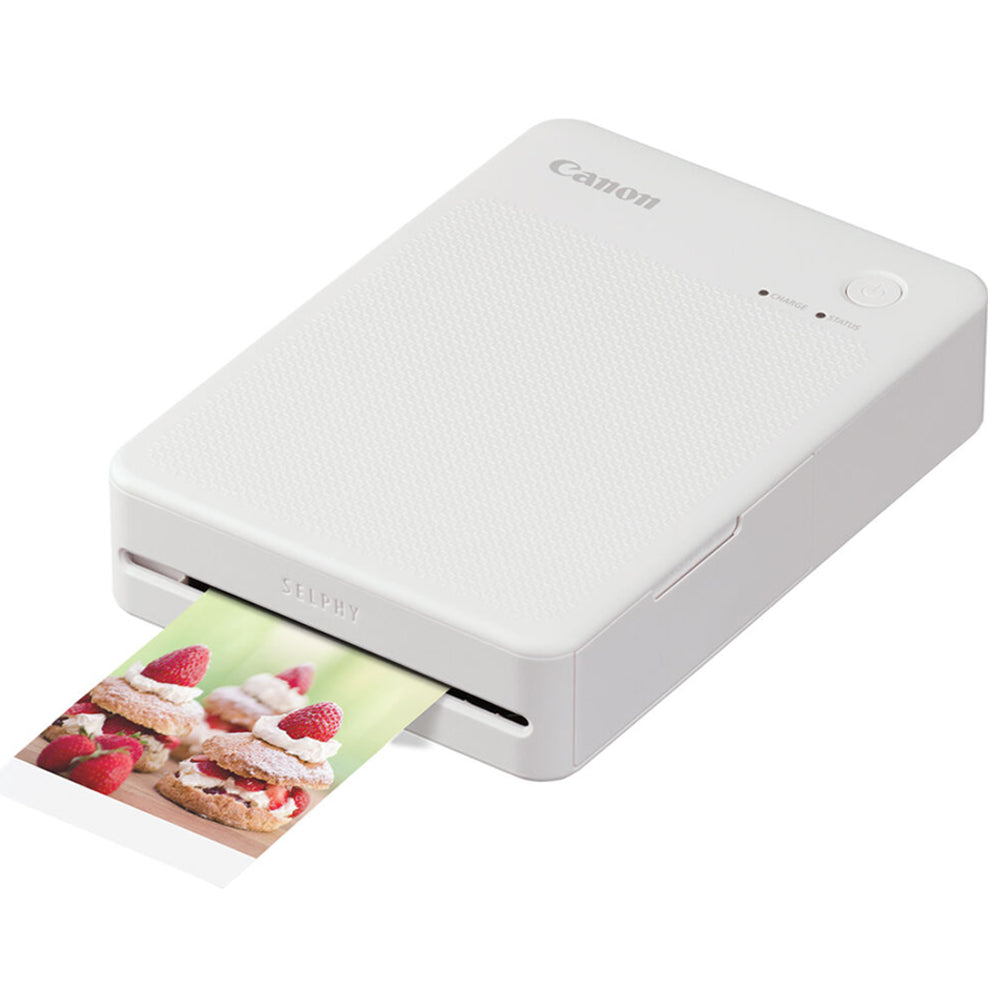 Canon SELPHY QX20 Compact Portable Photo Printer with Bordered / Borderless 2.1 x 3.4 Inches Card Size Print, Dye Sublimation Thermal Transfer Technology & 287 DPI Resolution | Gray White