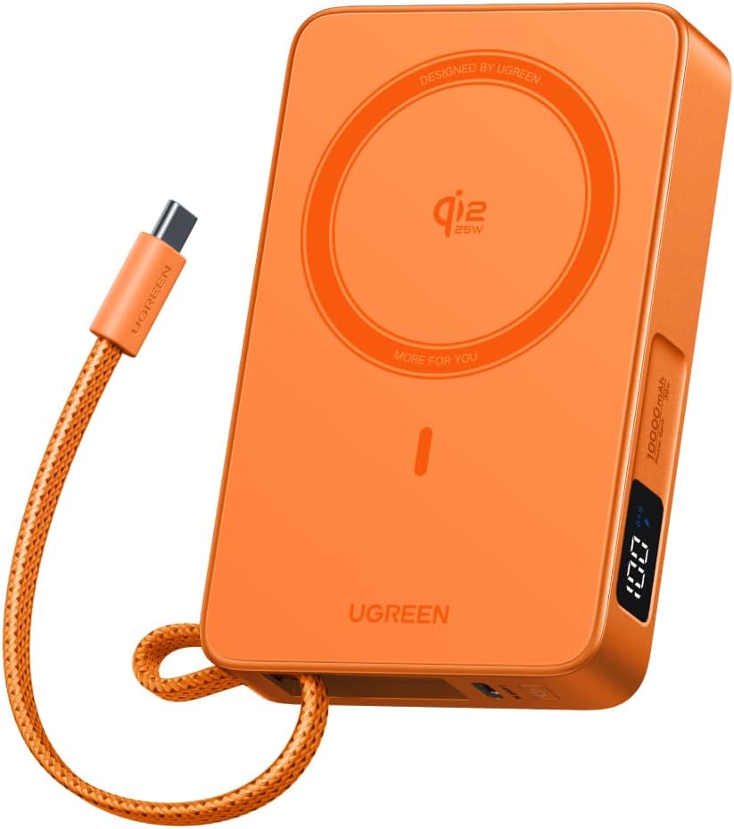 UGREEN MagFlow 10000mAh Magnetic Wireless MagSafe Power Bank