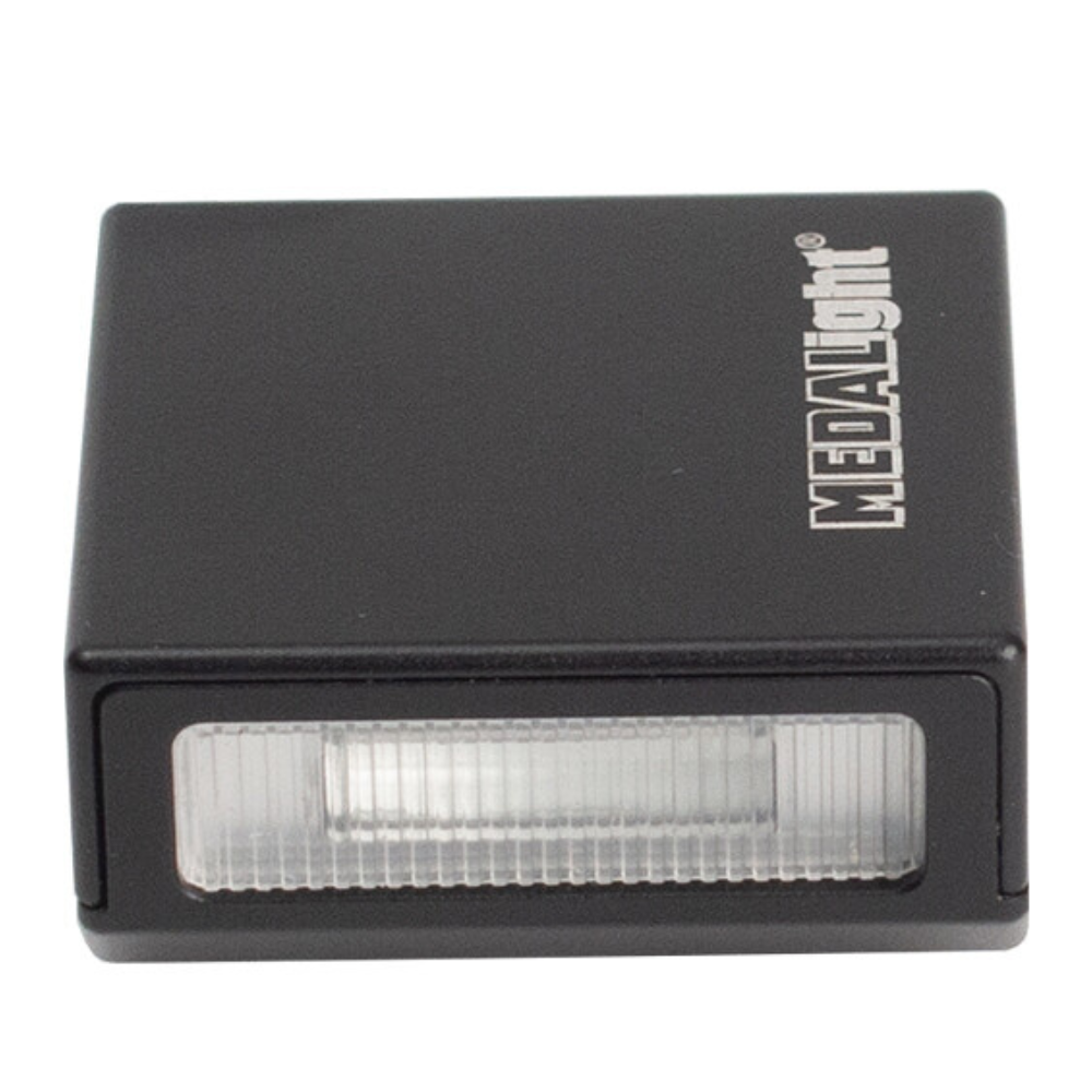 MEDALIGHT F1S Mini Camera Flash, Portable Hot Shoe Flash for Sony, Canon, Nikon, Fuji, Panasonic, Leica, Olympus, Pentax & Other Digital Film Cameras, 1/500s Sync, Built-in Li-Battery and Type-C Charging