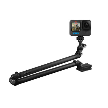 GoPro Carbon Fiber Boom + Adhesive Mount with 10" to 21" Extension Arms and 360 Degree Ball Joint for Action Cameras and Vlogging | AEXTM-001