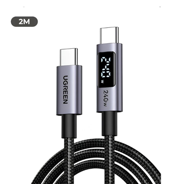 UGREEN 1M / 2M / 3M USB-C to USB-C PD 3.1 Fast Charging Cable w/ Smart LED Display 240W 480Mbps | L530