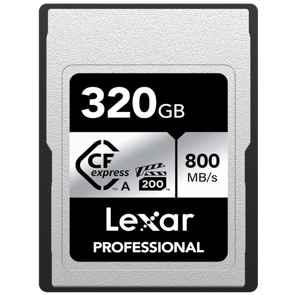Lexar Professiol 320GB 160GB CFexpress Type A Silver CF Express Memory Card Compact Flash PCI-Express 3.0 with VPG 200MB/s, 8K RAW Photo Video, 800MB/s Read, 700MB/s Write Speeds
