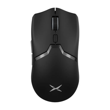 Delux M800 PRO USB Wired / 2.4GHz and Bluetooth Wireless Optical Gaming Mouse with 26000 DPI Resolution PAW 3395 Sensor, 6 Programmable Buttons, and Up to 70 Hours Battery for PC and Laptop Computers - White