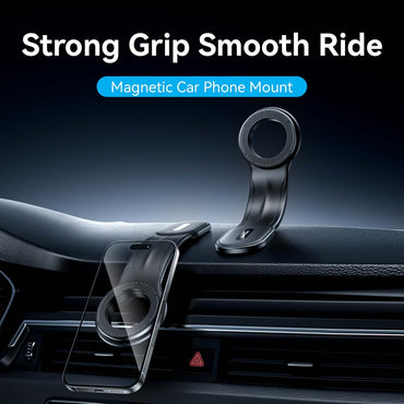 Vention Magnetic Car Mobile Phone Mount with 3M Adhesive + Velcro, Holds up to 2kg Max Load Capacity, Slim Design, Dashboard / Console / Windshield Mount - Applicable to All Car Models for Magsafe iPhone, Smartphone and Other Devices