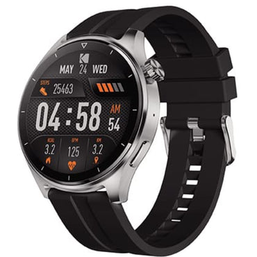 KODAK SW-7201 / SW-7202 Smart Watch IP67, Bluetooth 5.3, 1.45" Curved HD Full Touch Screen, 300mAh Max 5 Days Battery Life, Mobile GPS, Health Monitoring, Preloaded Watch Faces and Android iOS Compatible | Black, Silver