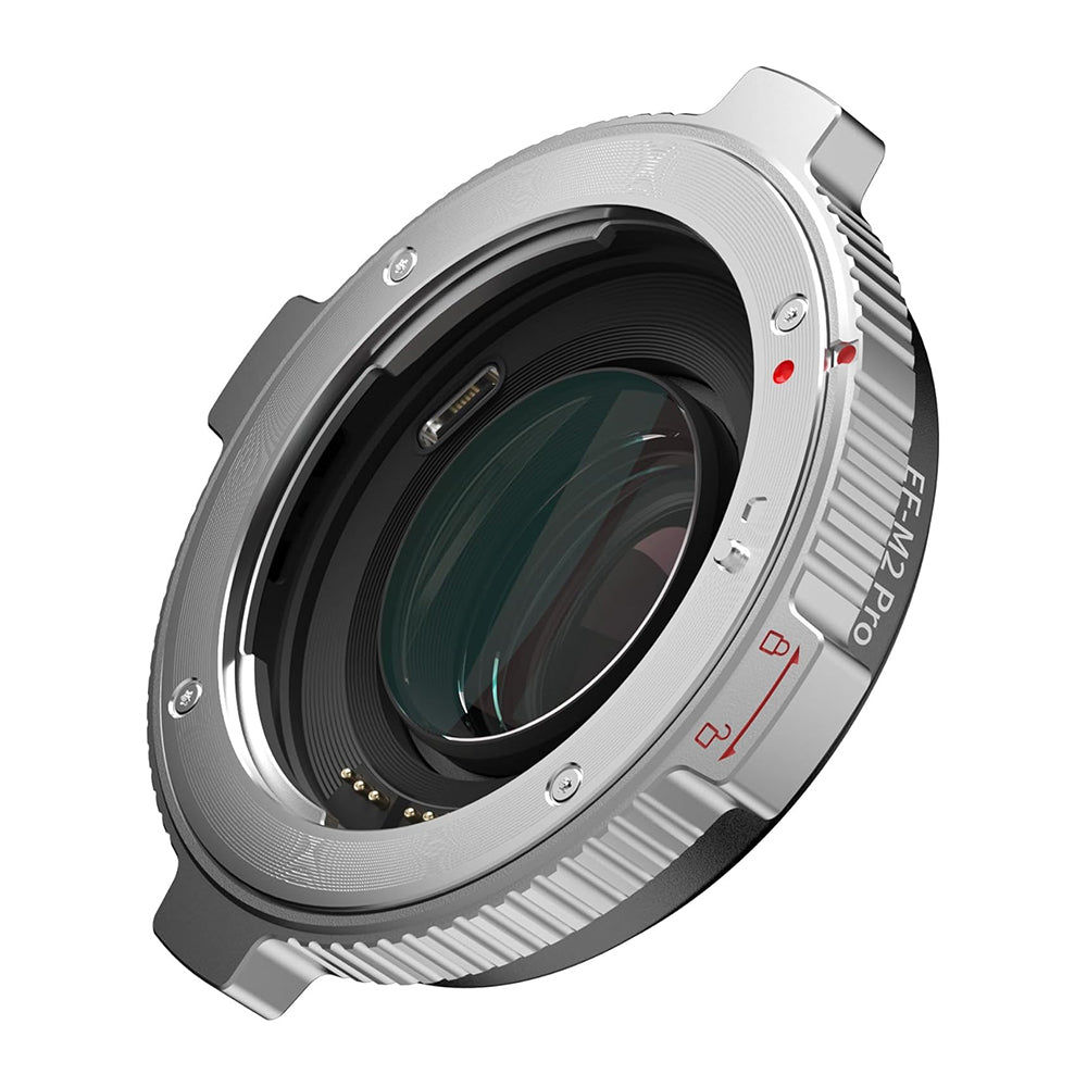Viltrox EF-M2 Pro Lens Mount Adapter for Canon EOS EF / EF-S Series Lenses to Panasonic Olympus M43 MFT Digital Cameras with AF Autofocus 0.71x Focal Reducer Booster, Rotary Lock, USB Type-C Port, EXIF Sigl Transmission & IS Anti Shake Function