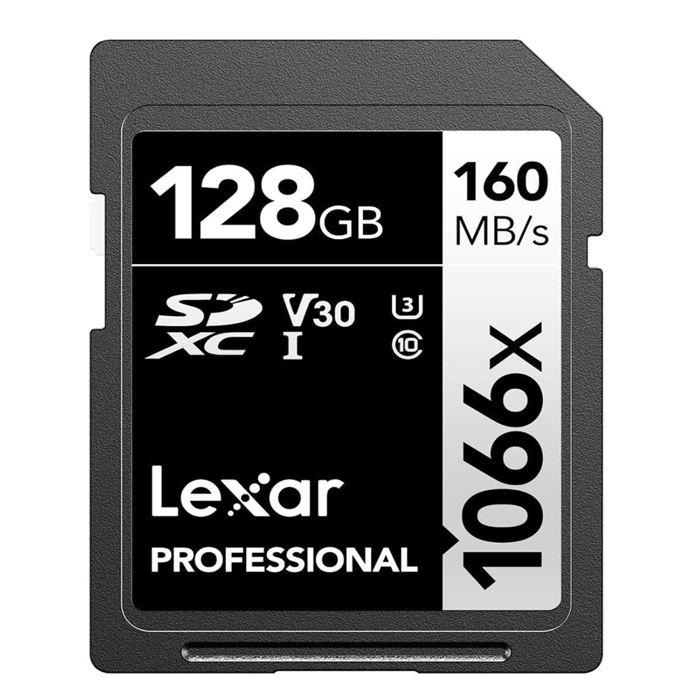 Lexar Professiol 64GB 128GB 256GB Silver Series 1066x SDXC UHS-I V30 U3 Class 10 Memory Card with 4K UHD Video Recording, Max 160MB/s Read Speed for Videography and Photography