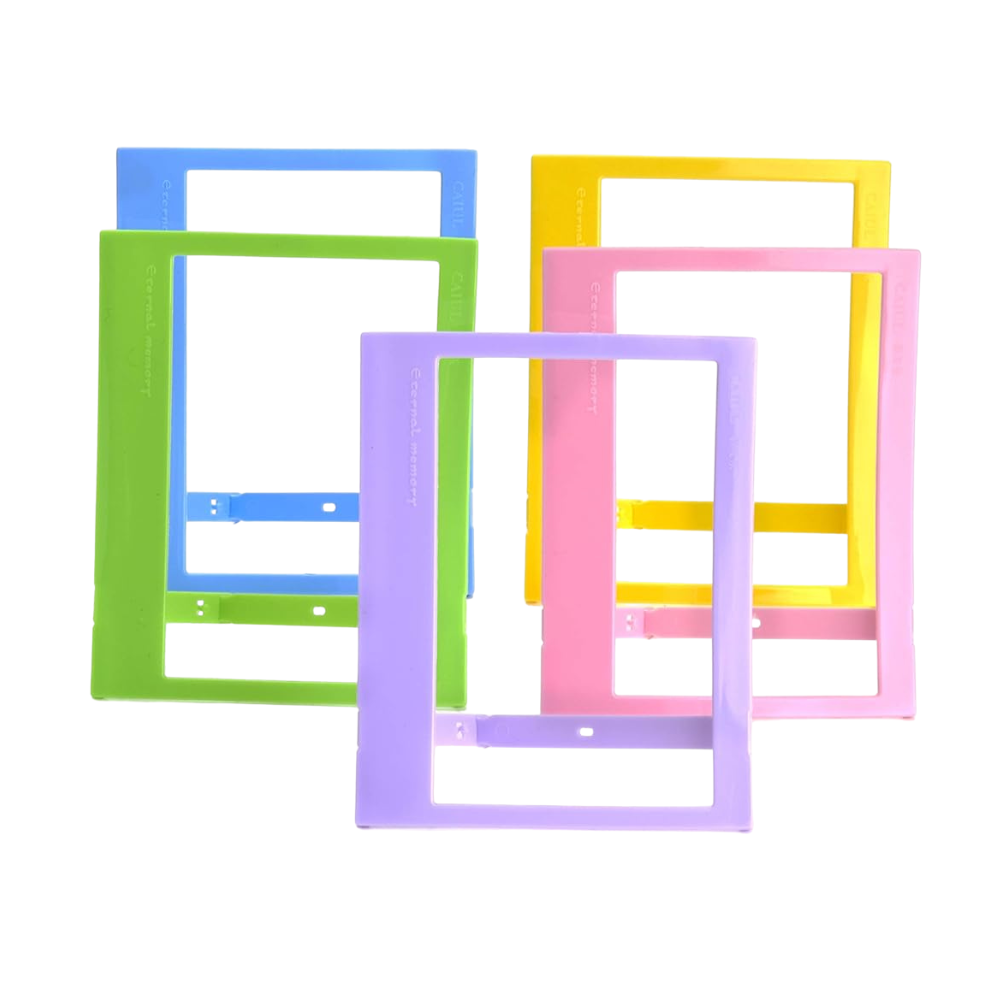 Pikxi 5-Pack Multicolor Instant Wide Film Stand Plastic Photo Frame for FUJIFILM Instax Wide Cameras