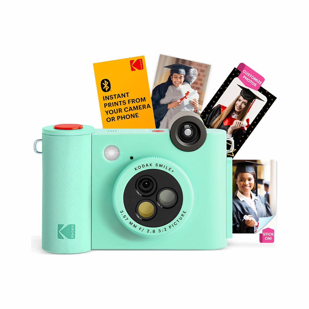 KODAK SMILE+ Instant Print Digital Camera | Black, Green