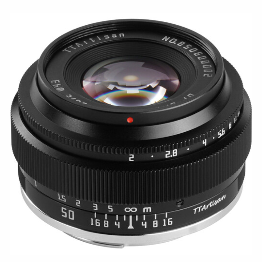 TTArtisan 50mm F/2.0 Full Frame Format Sony E | Nikon Z | Leica L | FUJIFILM X Mount Prime Lens Large Aperture Full Metal Body, MF Manual Focus, 19.2" Focusing Distance, Clicked Aperture Ring for Low Light Photography and Smooth Bokeh