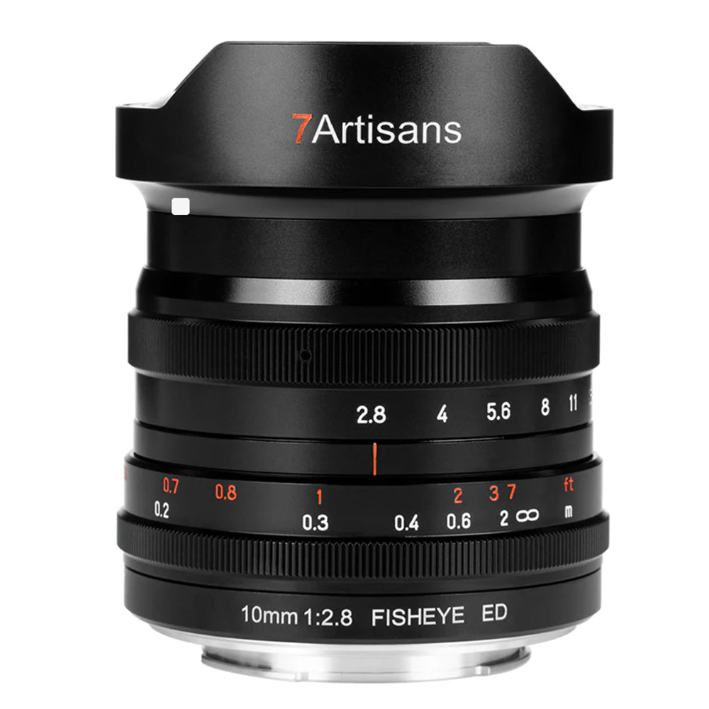 7Artisans 10mm F/2.8 Full Frame Format Canon RF Mount Ultra Wide Angle Fisheye Prime Lens MF Manual Focus Large Aperture for EOS R EOS R3 EOS RP EOS R5 EOS R6 Mirrorless Cameras
