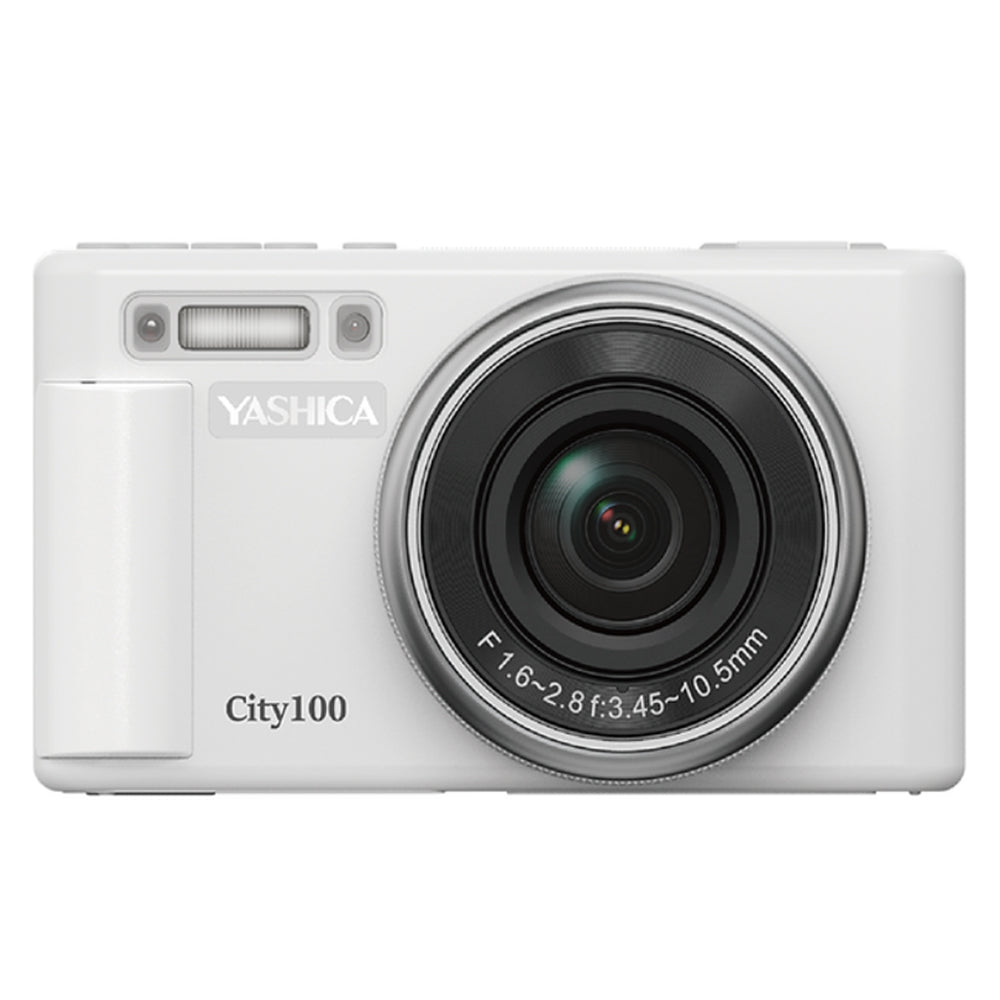 Yashica City 100 (DGC100) 13 Megapixel Point & Shoot Digital Camera CMOS Sensor, 3x Optical / 4x Digital Zoom, 4K Image Video, 2.8" LCD Display, Max 256GB MicroSD Card Slot, 1250mAh Replaceable Battery & YASHICA App Support | Black, White