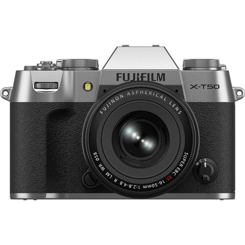 FUJIFILM X-T50 Body with XF 16-50mm f/2.8-4.8 R LM WR / XC 15-45mm f/3.5-5.6 OIS PZ Lens Mirrorless Camera 40.2MP APS-C X-Trans CMOS 5 HR Sensor X-Processor 5 7-Stop In-Body Image Stabilization Film Simulation Dial and Tilting LCD Screen