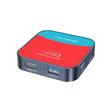 ACASIS VC-003 PRO 2 in 1 1080p 60fps HDMI Video Capture Card with USB Type-C PD 100W Charging Docking Station with 3.5mm Audio Port, YUY2 Format Support, USB 3.0 5Gbps Max Transfer Rate for Nintendo Switch, Laptop PC Smartphones