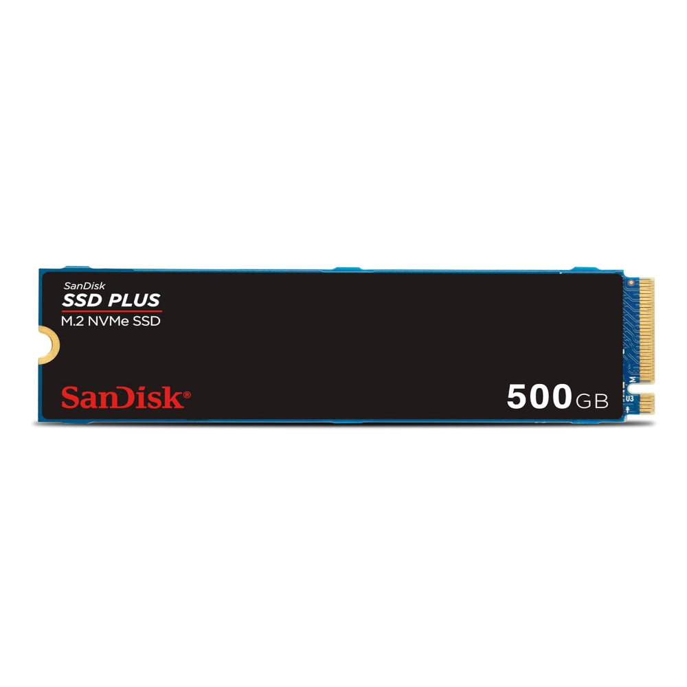 SanDisk SSD Plus 500GB M.2 NVMe PCIe 3.0 x4 Interl SSD Solid State Drive with 2400MB/s Read and 1500MB/s Write Speed, Windows 10 Compatible and Western Digital Dashboard Support